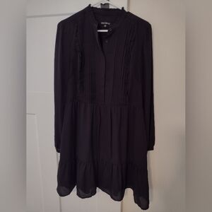 J. Crew Mercantile black long sleeve short dress